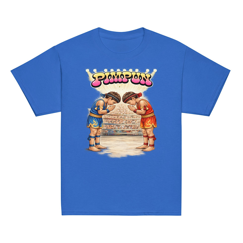 Miniaturbild: Muay Thai Kids T-Shirt – Tradition & Respect | PIMPUN Edition 🥊🔥