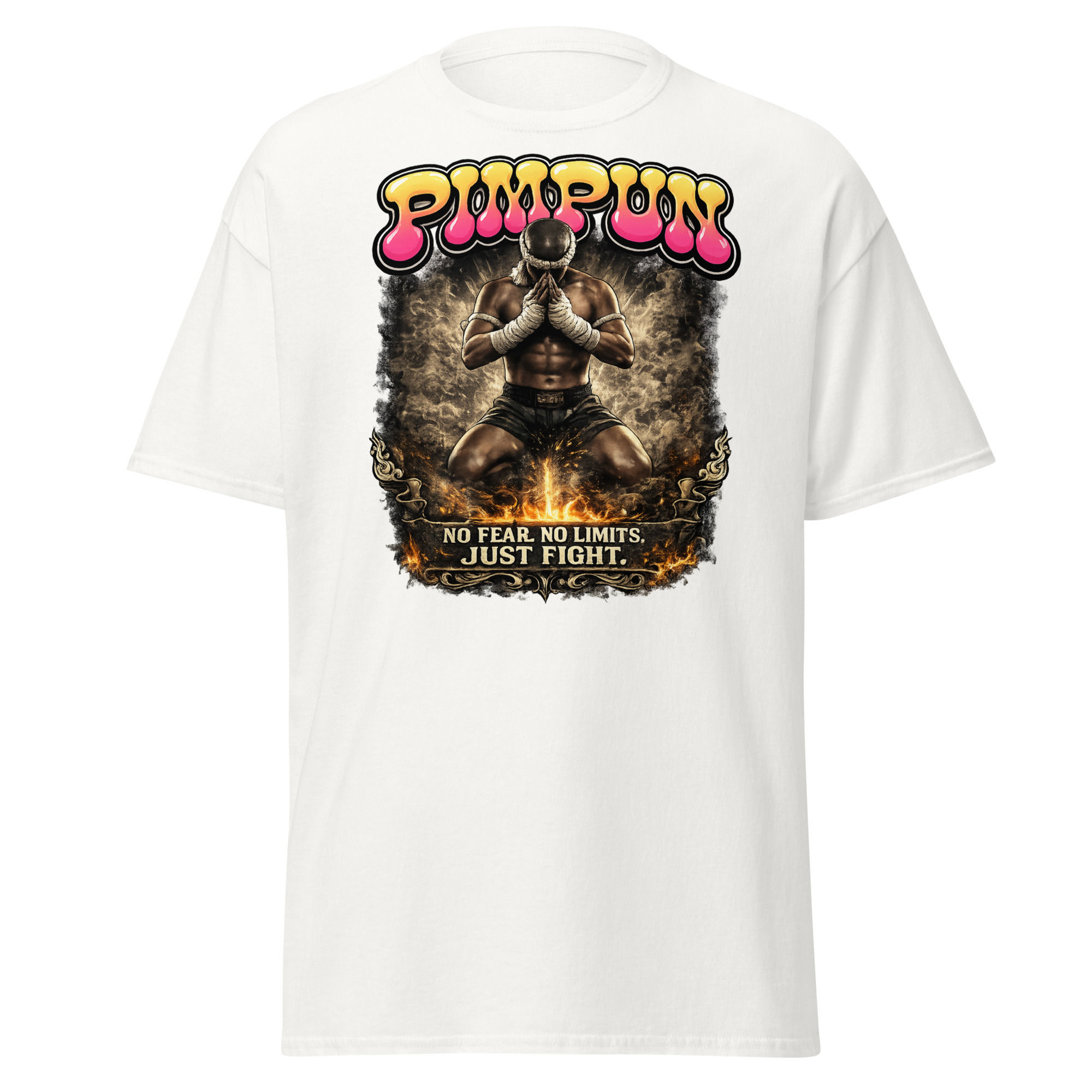PIMPUN Boxer T-Shirt – Color Splash Design | 100% Baumwolle | Gym & Streetwear
