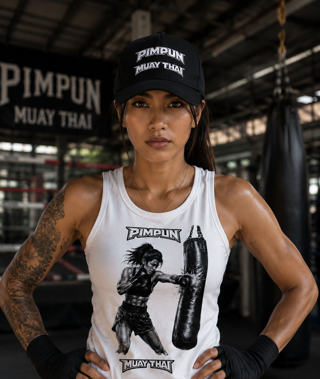 Basecap – Stylisches Snapback Cap mit auffälligem PIMPUN Muay Thai Design