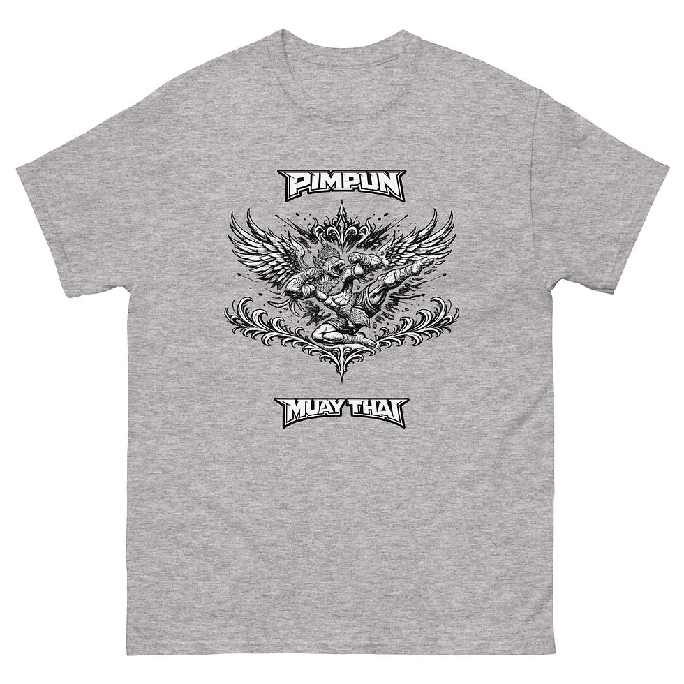 Miniaturbild: Muay Thai Garuda Shirt – Flying Warrior Kick Design | MMA Kickboxen 