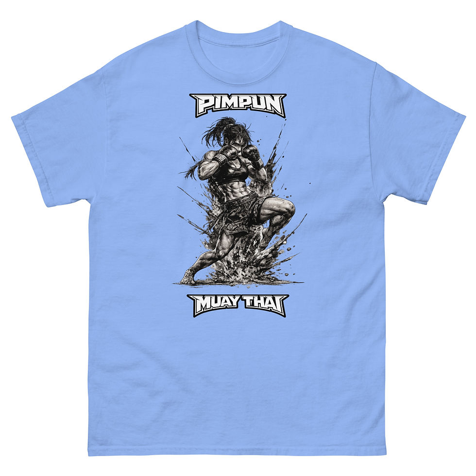 Miniaturbild: Muay Thai Fighter Shirt – Female Power Strike | Ink Combat Design