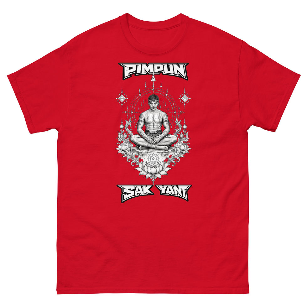Miniaturbild: PIMPUN Sak Yant Nak Muay Harmony T-Shirt – Thai Balance Spirit