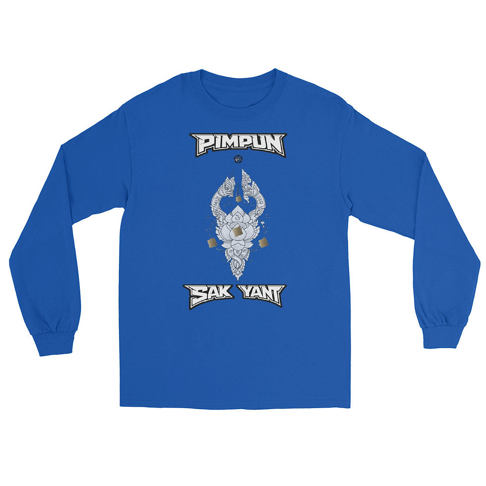 Miniaturbild: PIMPUN SAK YANT LOTUS Longsleeve – Muay Thai Streetwear Unisex