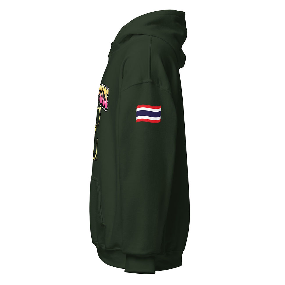 Miniaturbild: PIMPUN Muay Thai Kick Hoodie – Unisex Fighter Hoodie Kickboxing Design