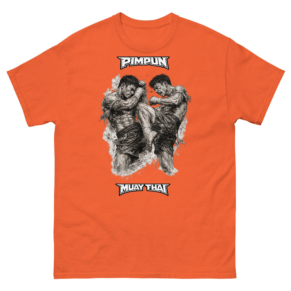 Miniaturbild: Muay Thai Fight T-Shirt – Sparring Design | Realistic Tattoo Style MMA Shirt