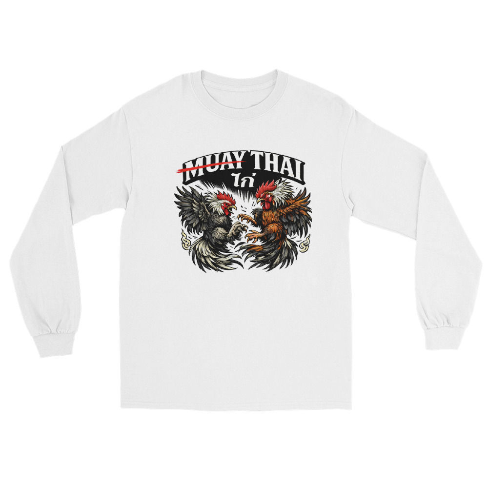 Muay / Kai Thai Longsleeve – Fighting Rooster | Streetwear Shirt 100% Baumwolle