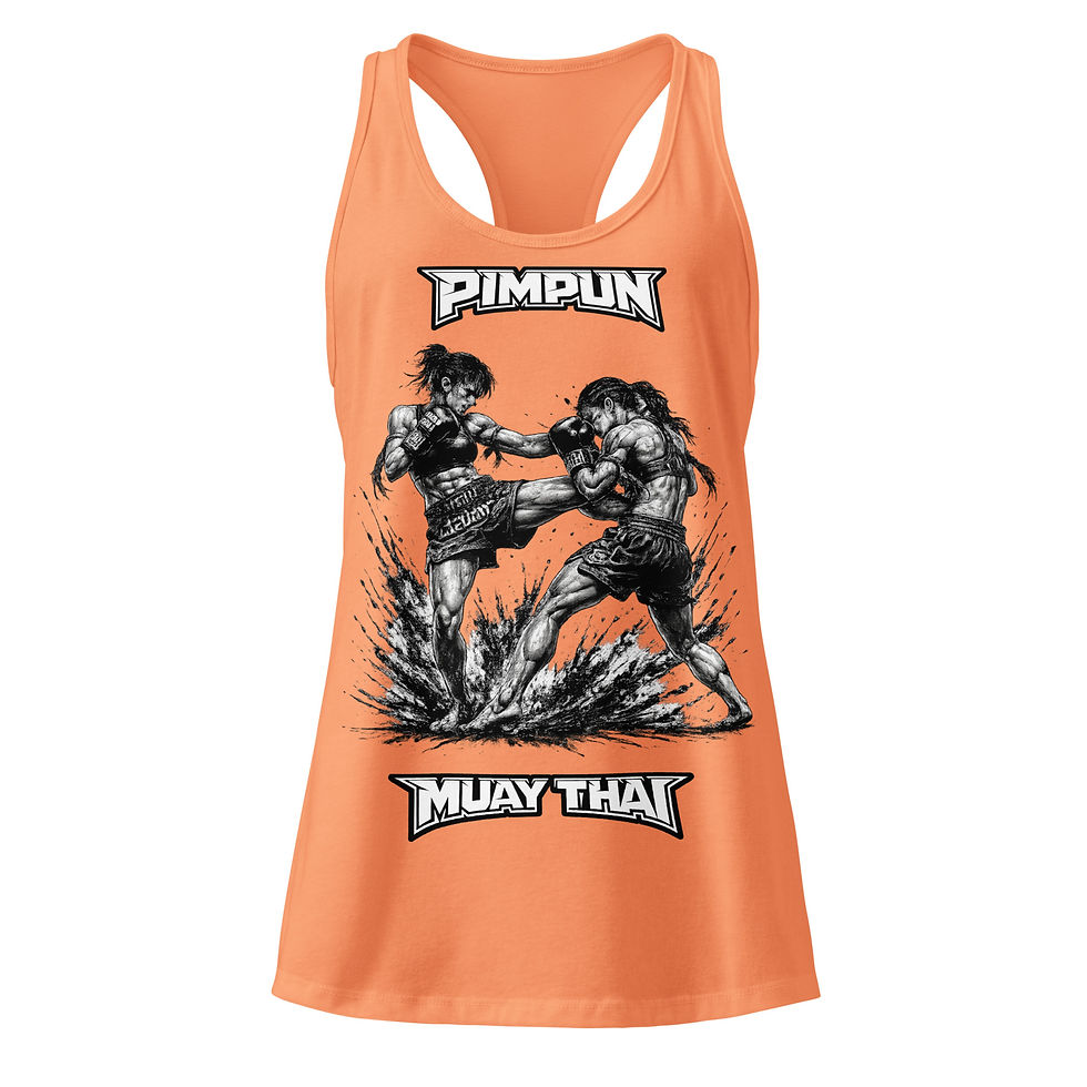 Miniaturbild: Muay Thai Damen Tank Top – Fight Action Design | MMA Top | Gym Wear