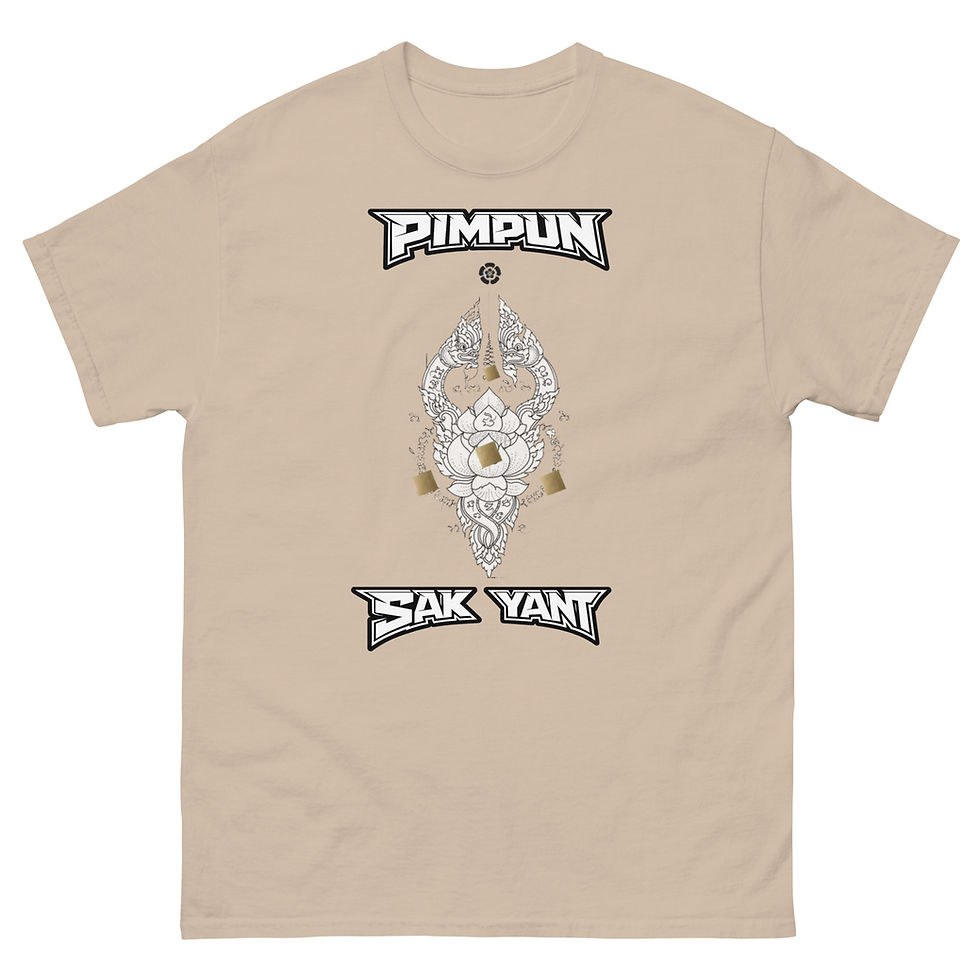 Miniaturbild: PIMPUN Sak Yant Lotus T-Shirt – Spirituelle Thai Streetwear