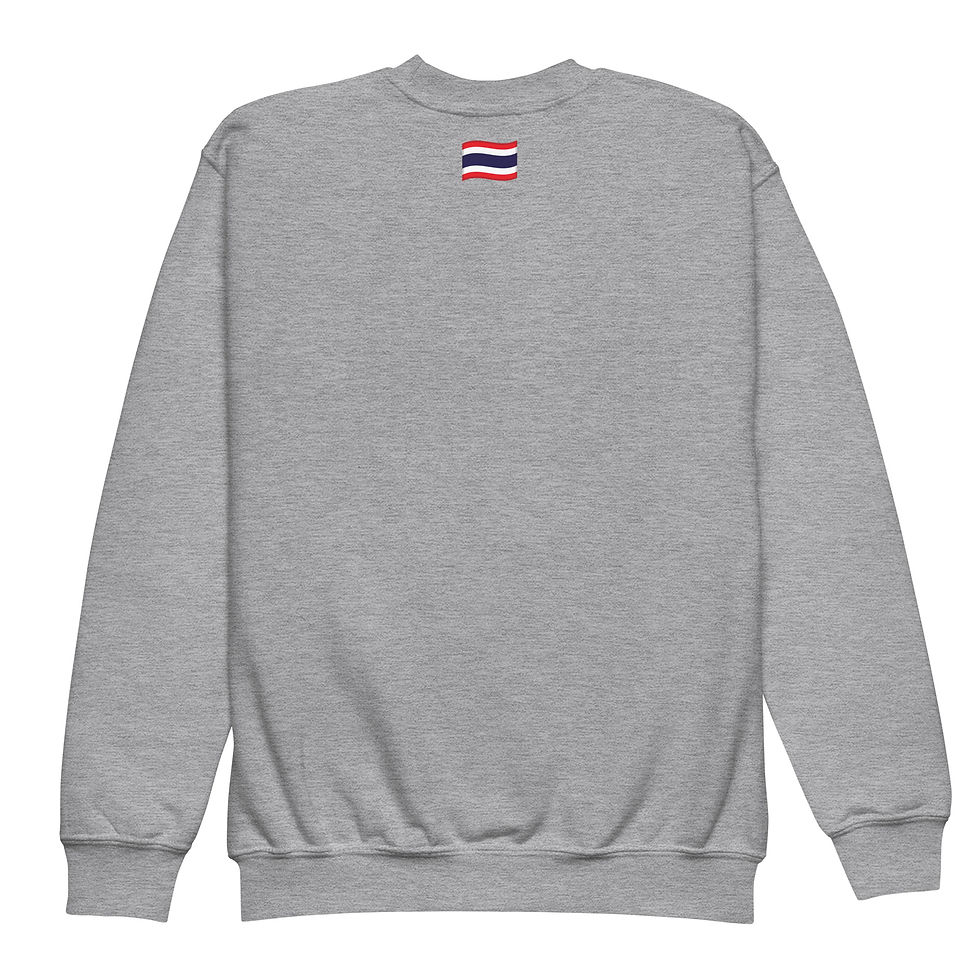 Miniaturbild: Muay Thai Krokodil Sweatshirt für Teens – Cooles PIMPUN Crewneck Little Warriors