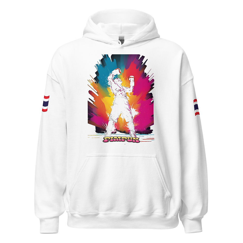 Miniaturbild: PIMPUN Boxer Neon Hoodie – Kraftvoller Fighting Style Unisex Hoodie