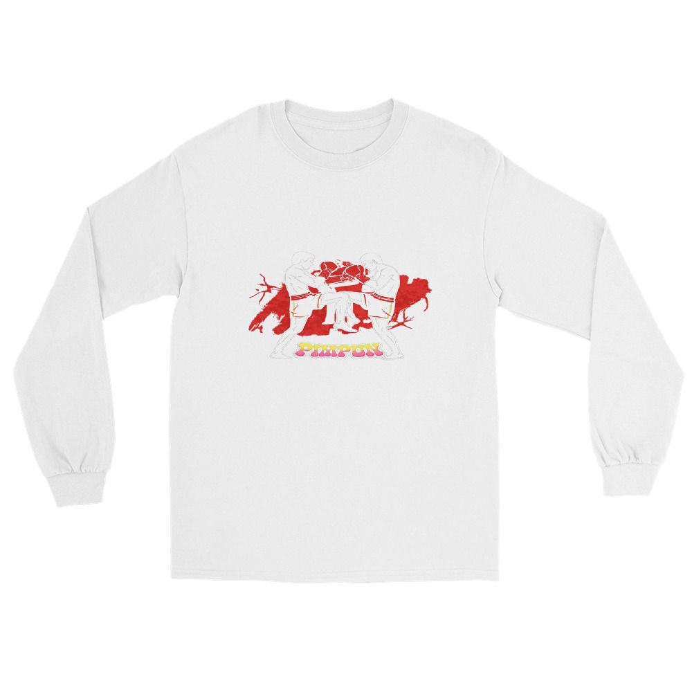 Muay Thai Fighter Longsleeve – Streetwear Gym Shirt aus 100% Baumwolle