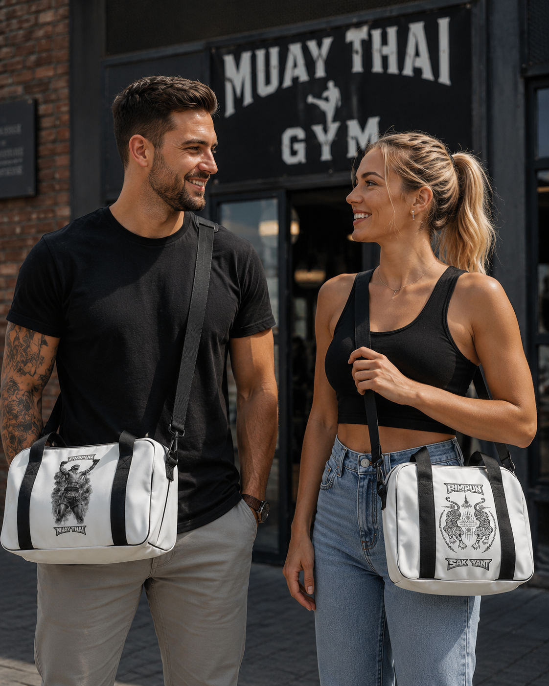 Muay Thai - Sak Yant Gym Bag – Mit 2 Starken Motiven Design by PIMPUN