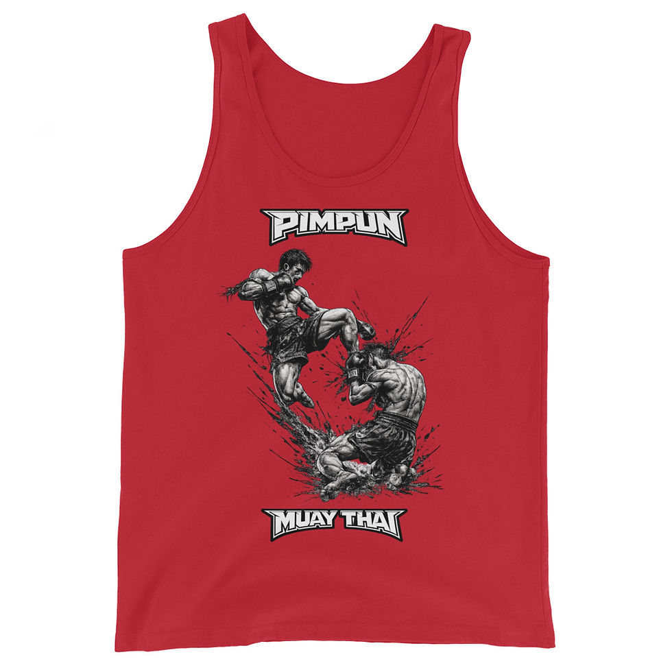 Miniaturbild: Muay Thai Flying Knee Tank Top Herren MMA Gym Fitness – PIMPUN