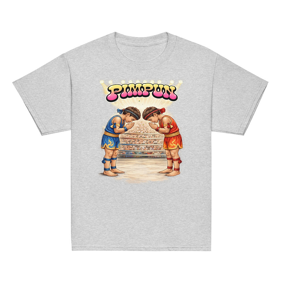 Miniaturbild: Muay Thai Kids T-Shirt – Tradition & Respect | PIMPUN Edition 🥊🔥
