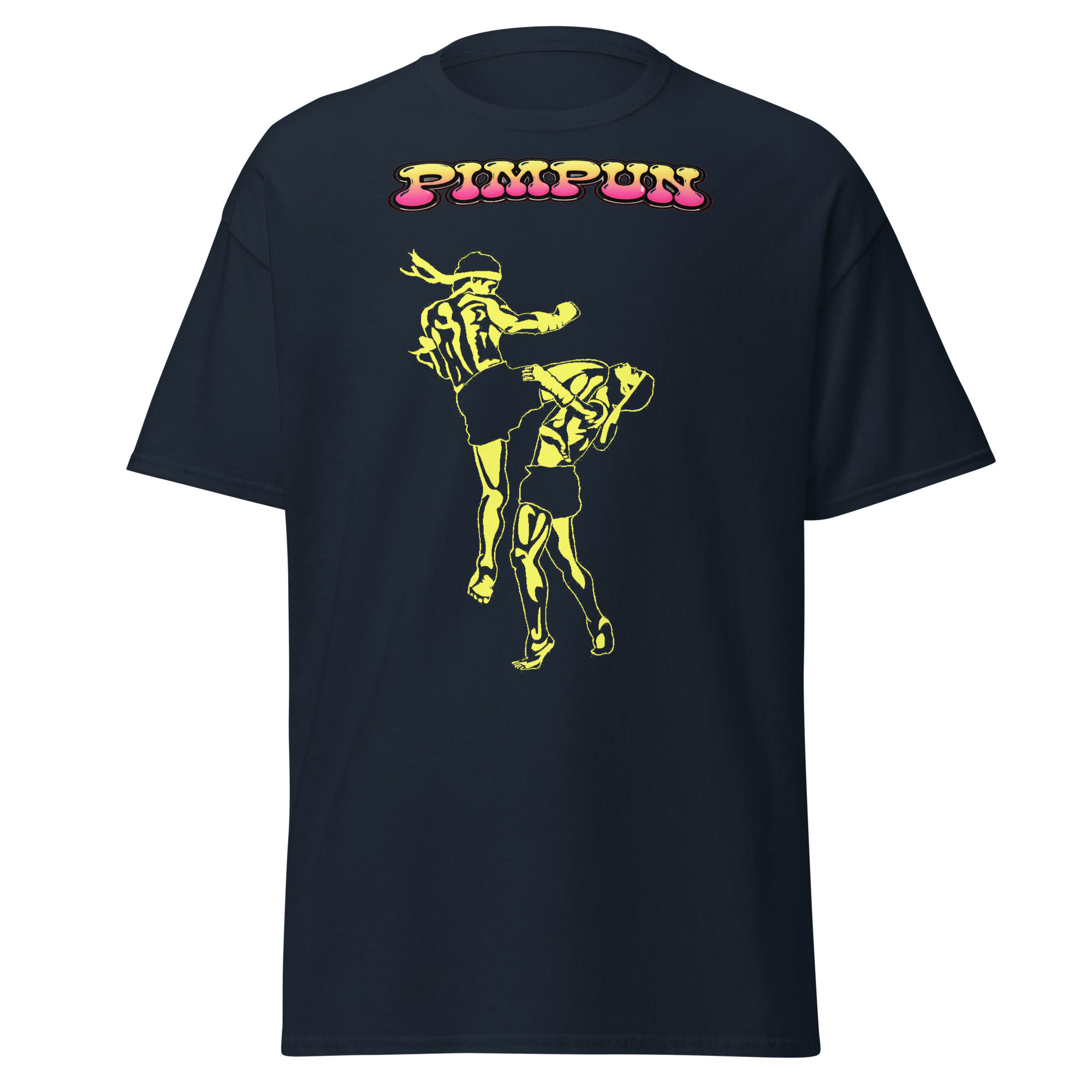 PIMPUN Muay Thai T-Shirt – Fighter Kick Design | 100% Baumwolle | Streetwear