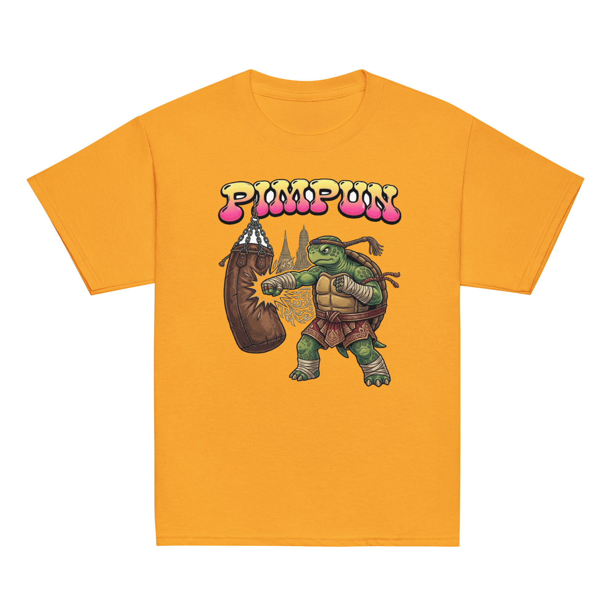 Muay Thai Turtle Kinder T-Shirt – Unstoppable Power 🐢🥊🔥