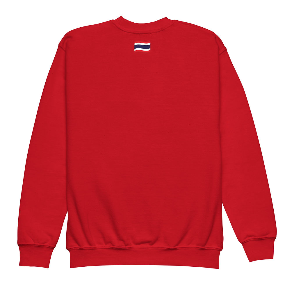 Miniaturbild: Muay Thai Respekt Sweatshirt Teens – PIMPUN Crewneck Little Fighters Wai Design