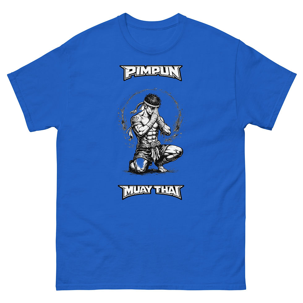 Miniaturbild: PIMPUN Muay Thai T-Shirt – Warrior Spirit (Wai Kru Design)