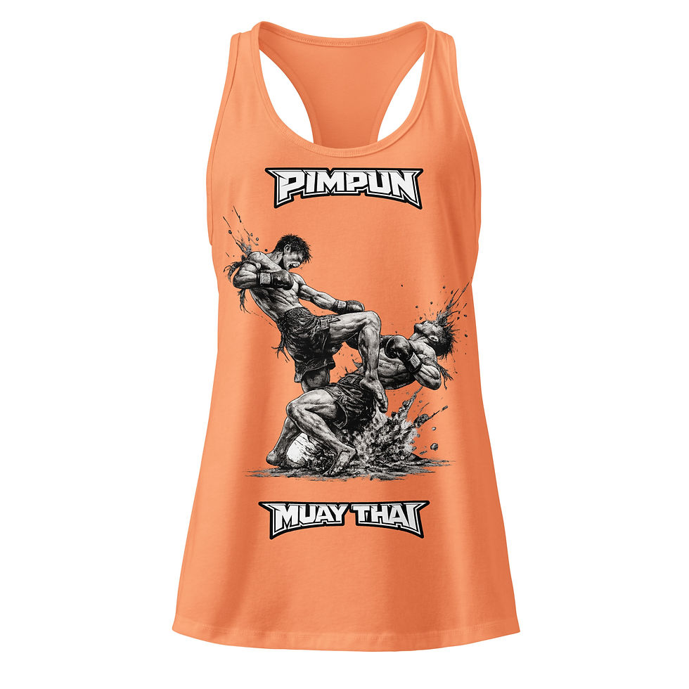 Miniaturbild: Muay Thai Tank Top Damen – KO Moment Fighter Design | PIMPUN