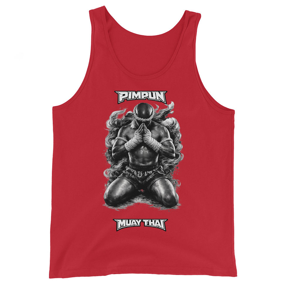 Miniaturbild: Muay Thai Respect Herren Tank Top MMA Gym Fighter Style – PIMPUN