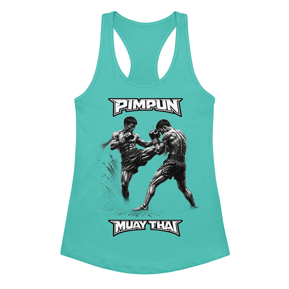 Miniaturbild: Muay Thai Damen Tank Top – Fight Action Design | MMA Shirt | Tattoo Style 