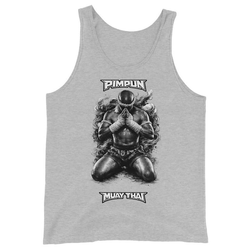 Miniaturbild: Muay Thai Respect Herren Tank Top MMA Gym Fighter Style – PIMPUN