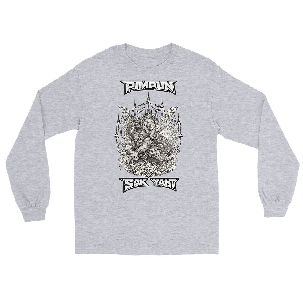 Miniaturbild: PIMPUN Ganesha Sak Yant Longsleeve – Thai Warrior Elephant God