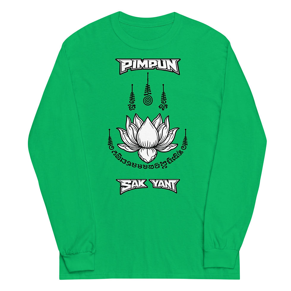 Miniaturbild: PIMPUN „SAK YANT LOTUS“ Longsleeve – Spirituelle Thai Streetwear Lotus Symbol
