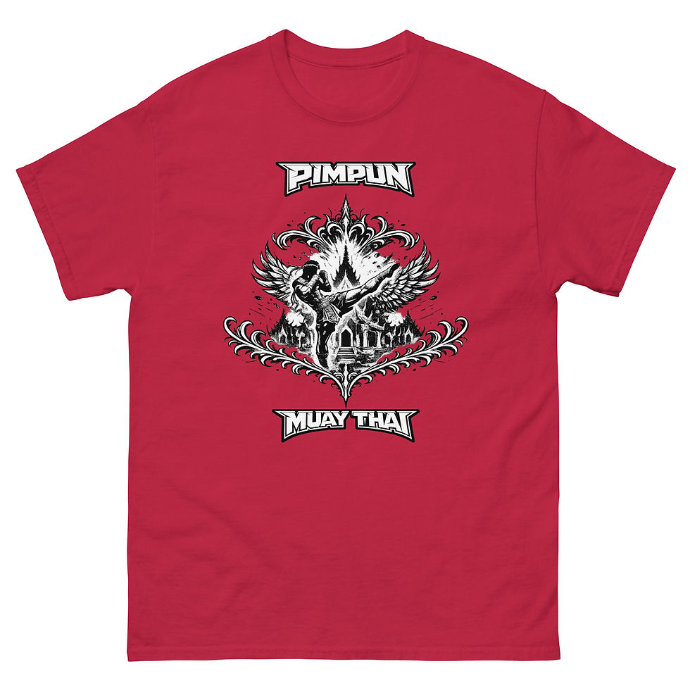 Miniaturbild: Muay Thai Garuda Tempel T-Shirt – Spirit of Warrior Design | PIMPUN