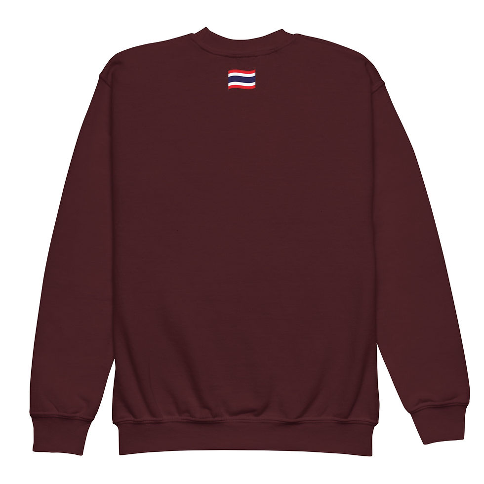 Miniaturbild: Muay Thai Respekt Sweatshirt Teens – PIMPUN Crewneck Little Fighters Wai Design