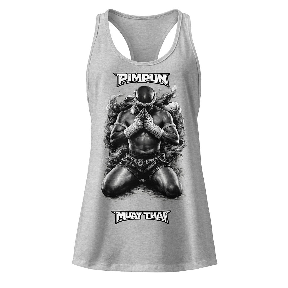 Miniaturbild: Damen Muay Thai Racerback Tank Top „Spirit Fighter“ –  Warrior Design | PIMPUN