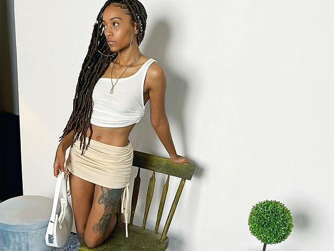 This is a photo of the Lovely Rouched Skirt