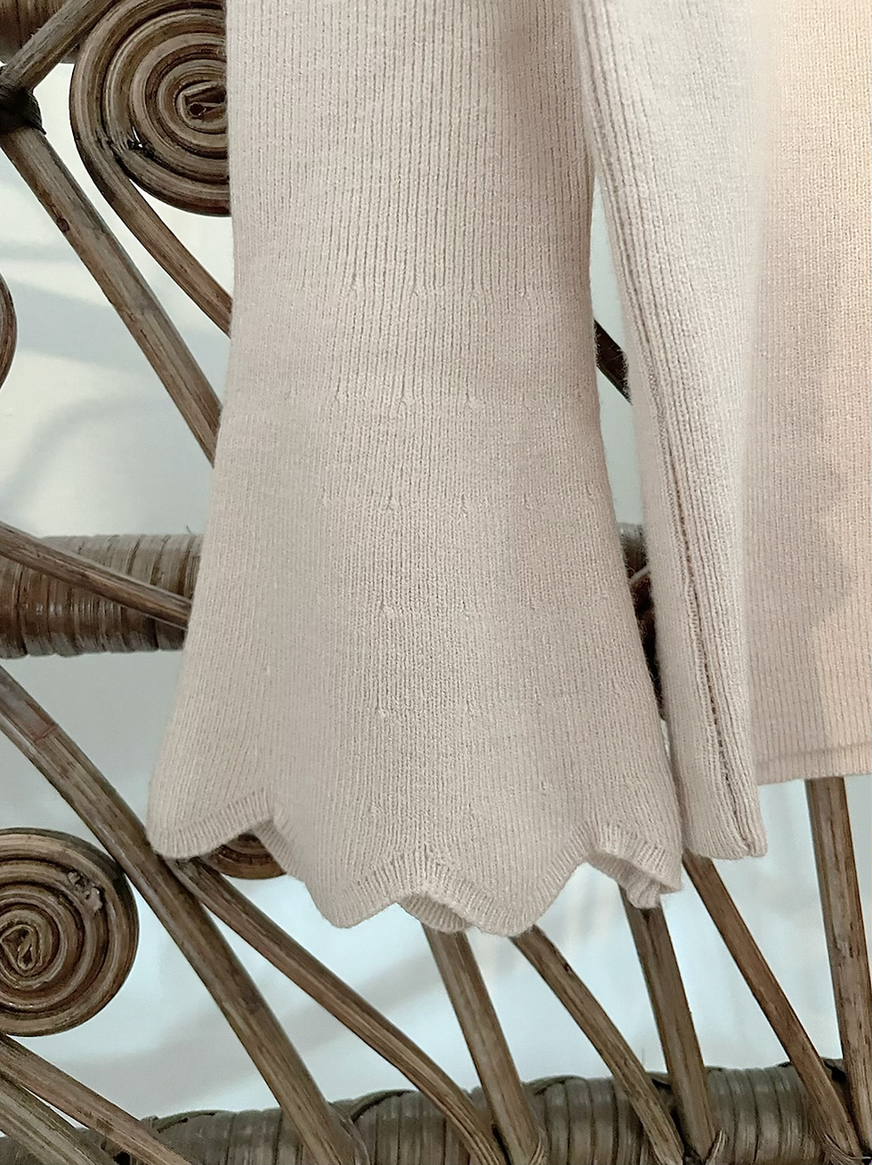 Miniaturbild: Scallop shirt  | Chloe | Beige