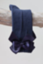 JC | Kniekous Dubbele Strik  Satijn - Marino