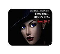 Blue Lady Black (Mood) Mouse Pad