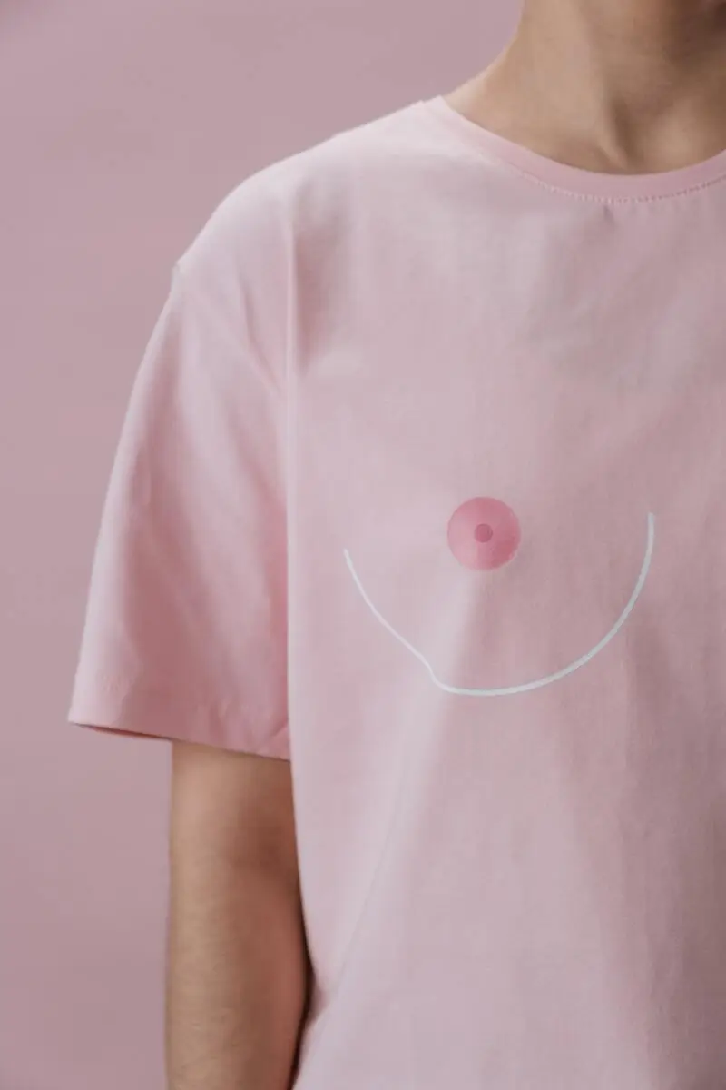 Skin cancer on breast skin