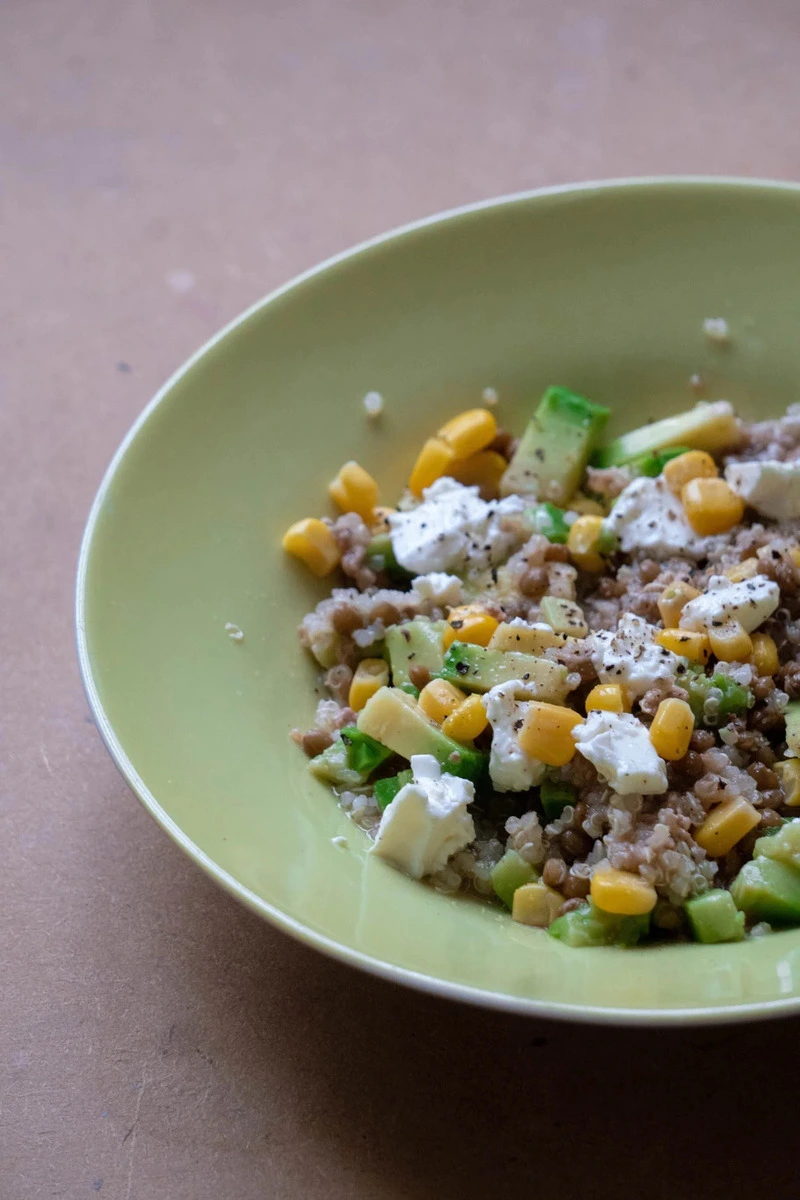 a bowl of food