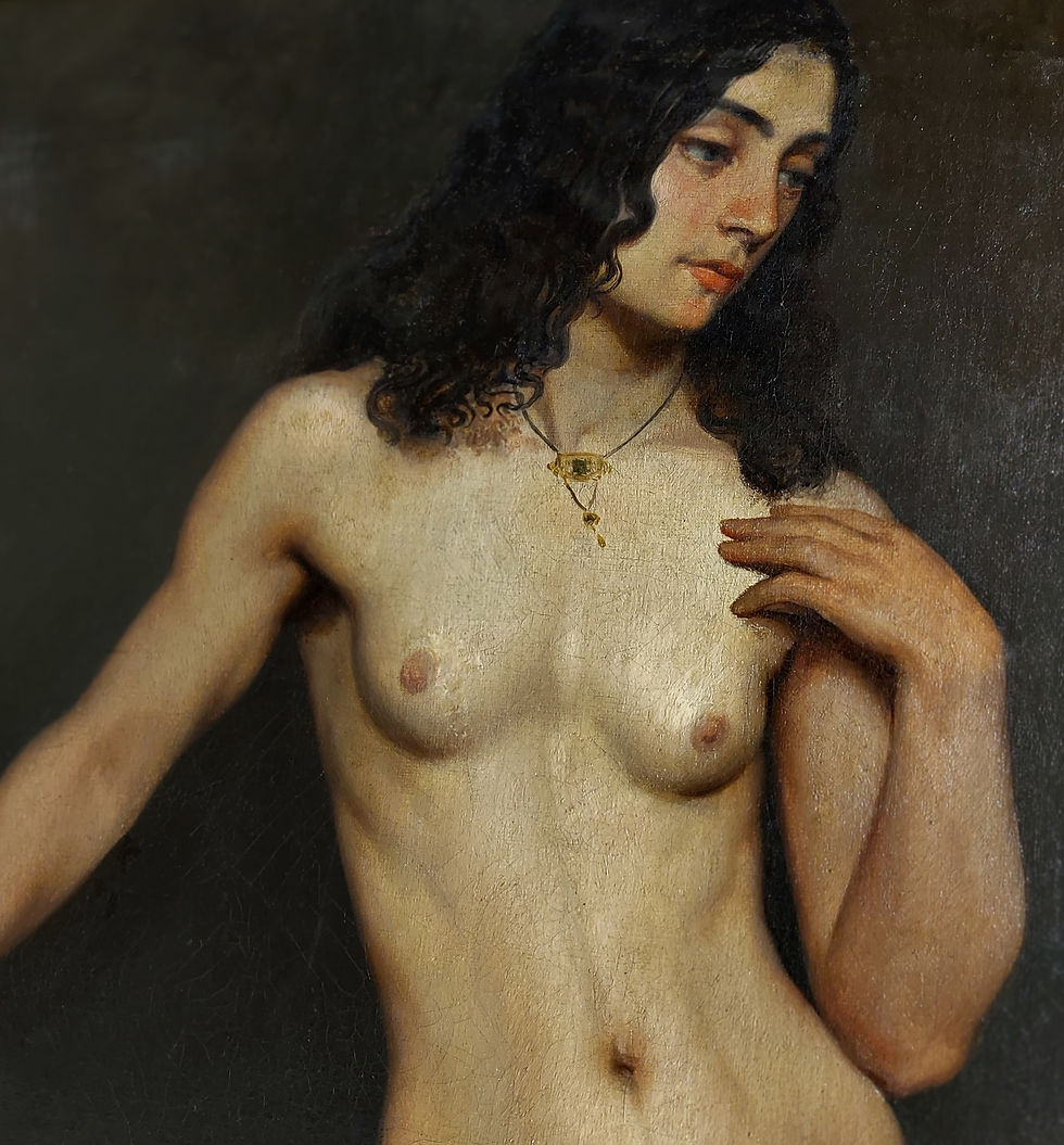 Miniature : Jules-Eugène LENEPVEU XIX -Académie Nu -91 x 65