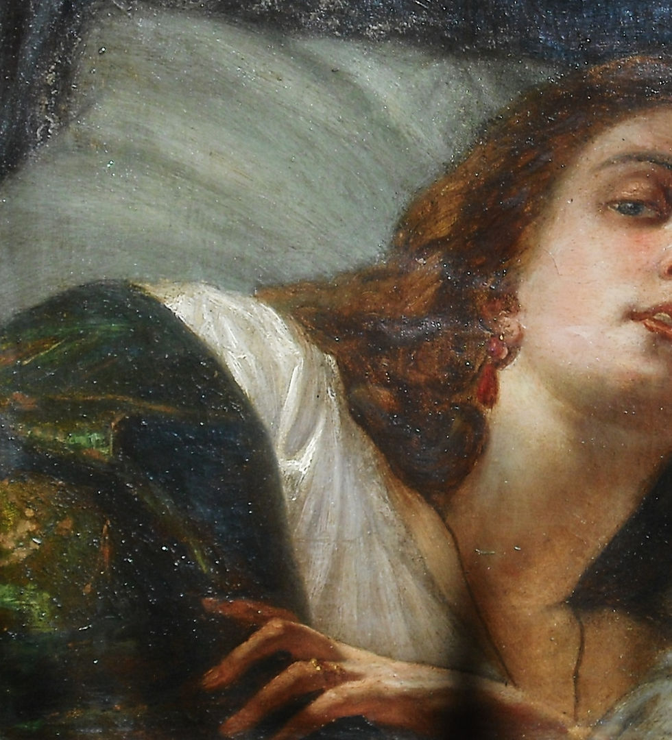 Thumbnail: Portrait  d'une femme  de Bartoloémo di Giuliano -67,5 x 59 - 18 ou 19 éme