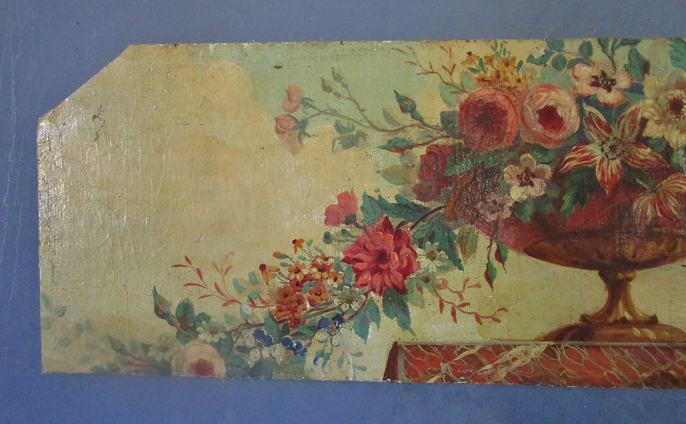 Thumbnail: Charmant Diptyque Coupes / Paniers Fleuris 139 x 39 -Haut de Porte