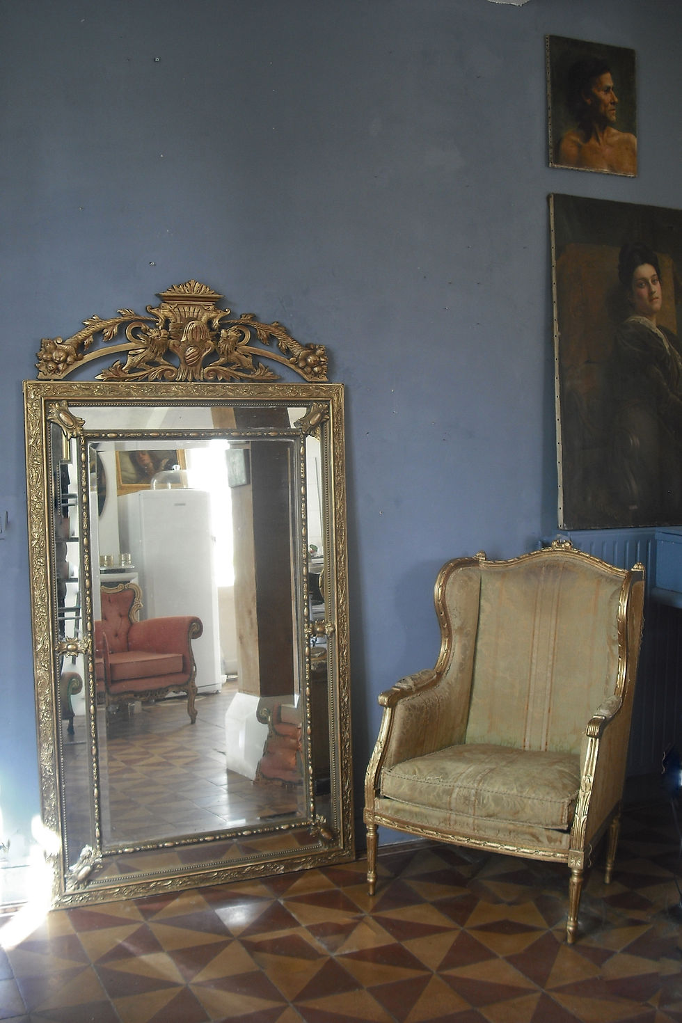 Miniature : Grand Miroir à pare closes 184 x 100 Napoléon III
