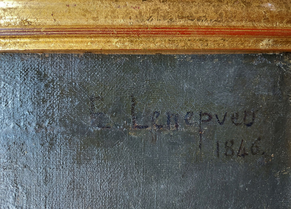 Miniature : Jules-Eugène LENEPVEU XIX -Académie Nu -91 x 65