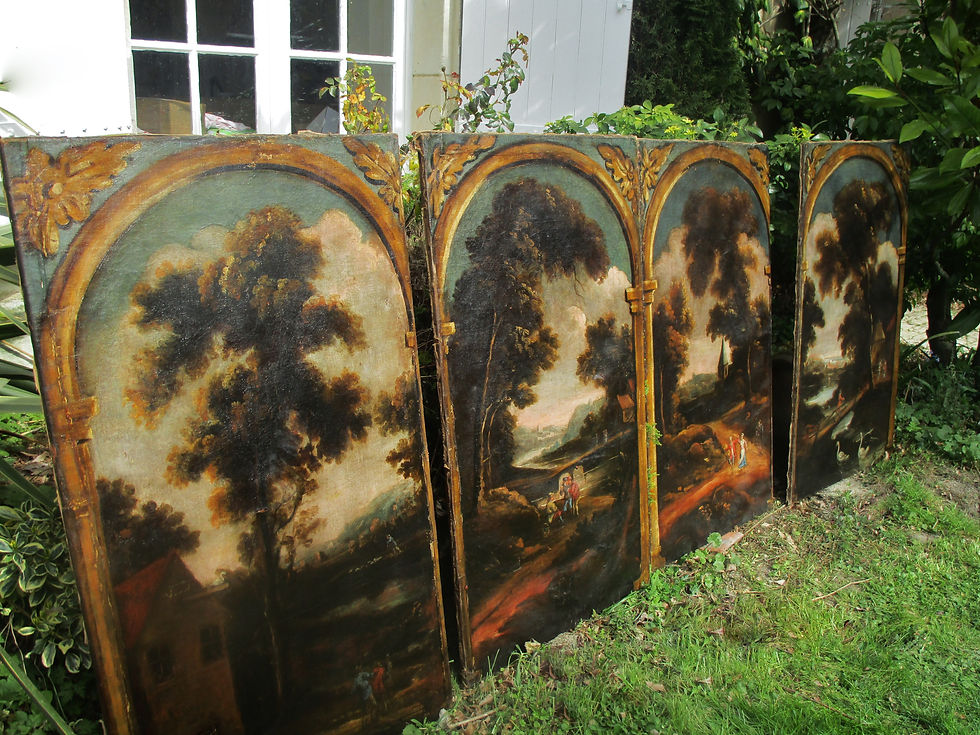 Thumbnail: Rare Suite signées 4 grands Paysages 113 x 67 - XVIII