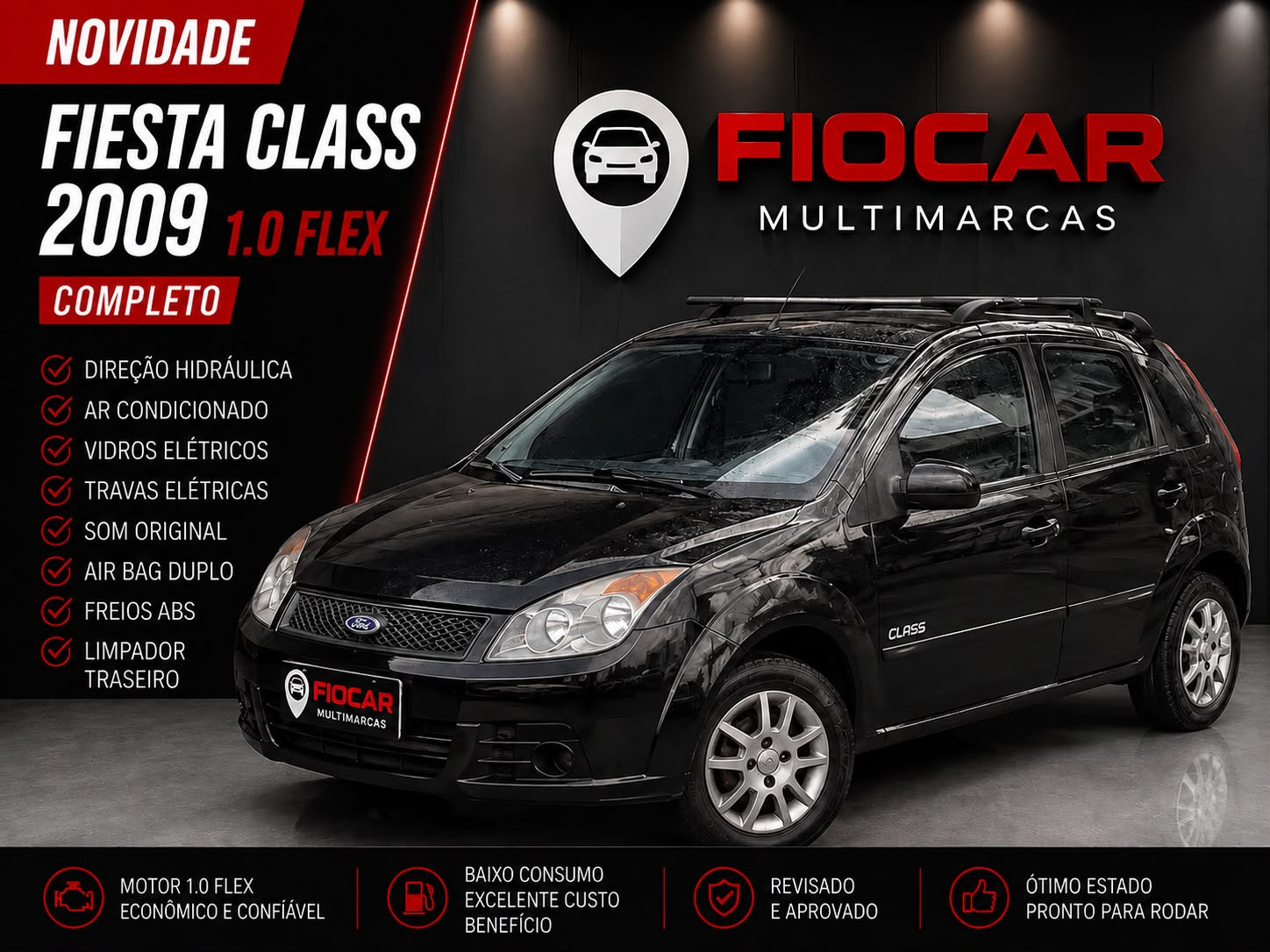 FORD - FIESTA 1.0 CLASS - FLEX - MANUAL - 2009