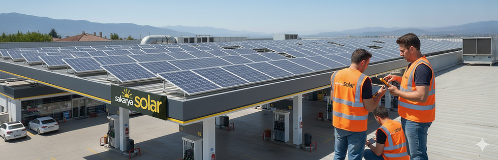 Sakarya Benzin İstasyonu Güneş Enerjisi Kurulumu