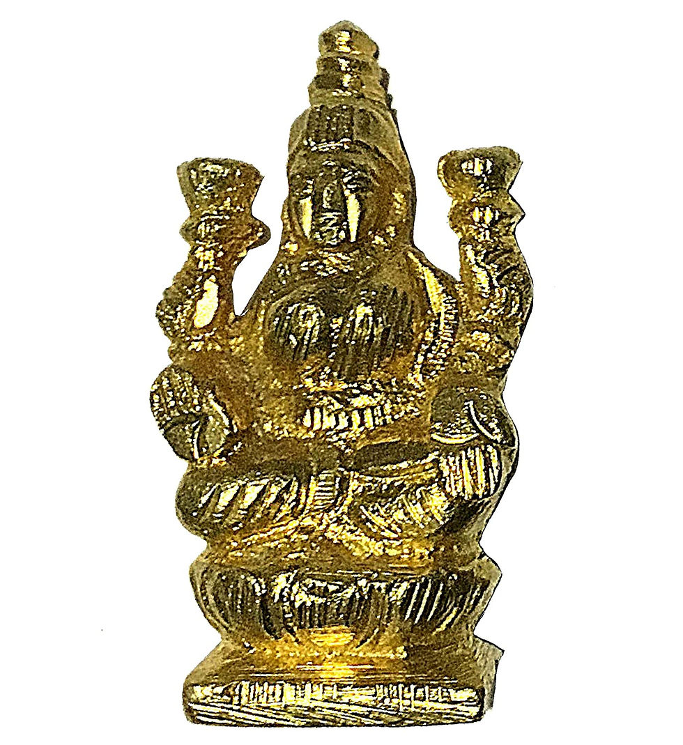 Thumbnail: Brass Home Temple singhasan, Lord Ganesh, Goddess Laxmi & Sarasvati