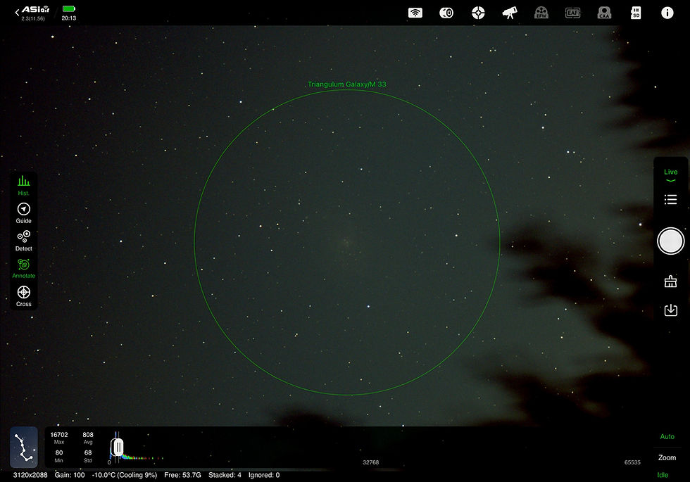 One of my first acquired targets, owing to the trees that hamper about 10 degrees of northwestern horizon at my site