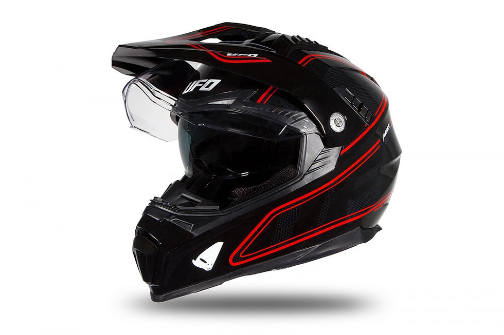Miniatura: CASCO UFO HE182 BLACK RED