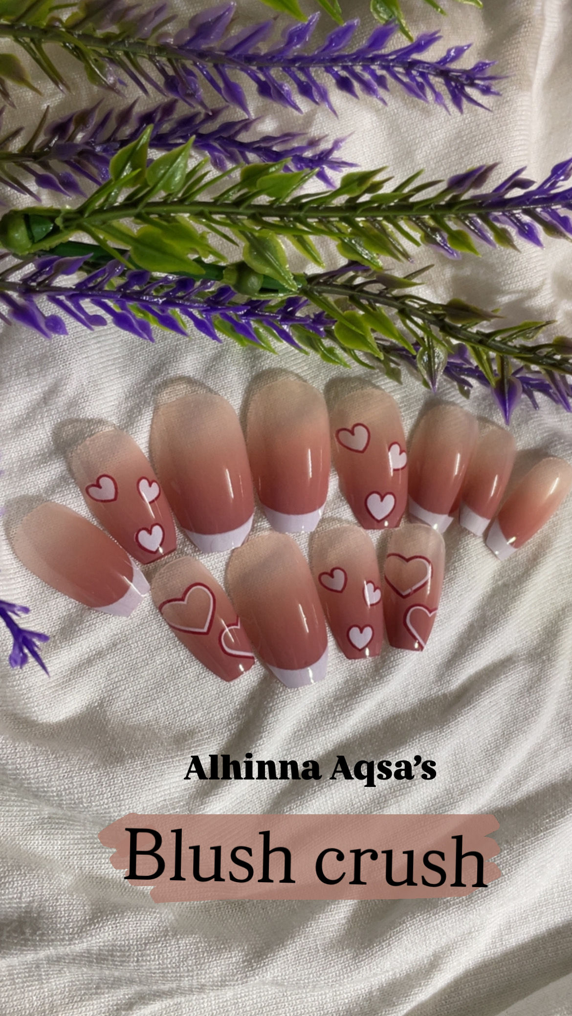 BlushCrush- Press on nails-R12