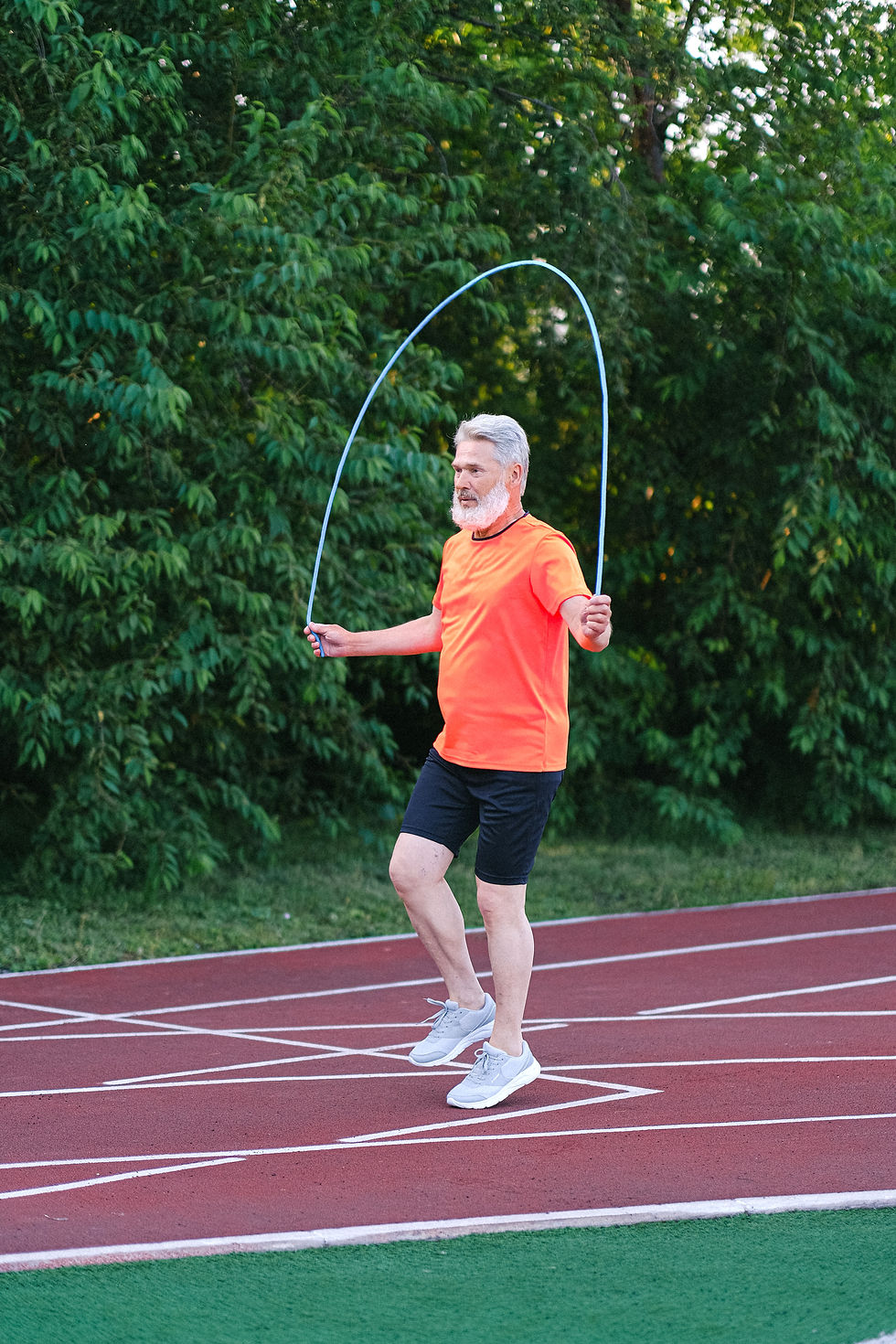 senior skipping